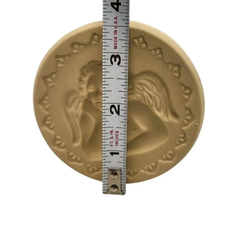 Vintage Cookie Stamp Angel Cherub Cupid Brown Bag Cookie Art Holiday Baking
